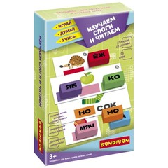 Настольная игра "ИЗУЧАЕМ СЛОГИ И ЧИТАЕМ" Играй Думай Учись Bondibon