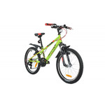 Велосипед NOVATRACK 20" EXTREME зеленый,  сталь, 6 скор., Shimano TY21/Microshift TS38, V- brake тор