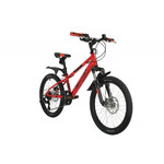 Велосипед NOVATRACK 20" EXTREME красный,  сталь, 6 скор., Shimano TY21/Microshift TS38, дисковый тор