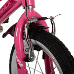 Велосипед NOVATRACK 14" NOVARA алюм., розовый, пер.руч., зад.нож. тормоз, короткие крылья, полная за