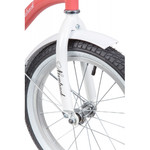 Велосипед NOVATRACK 16", CANDY, коралловый, полная защита цепи, тормоз нож., сумочка на руль, крылья