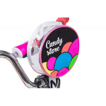 Велосипед NOVATRACK 16", CANDY, коралловый, полная защита цепи, тормоз нож., сумочка на руль, крылья