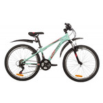 Велосипед NOVATRACK 24" ACTION сталь 12'', бирюзовый, 18 скор. TZ500/TS-38/TZ500/SG-6S, V-brake