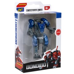Трансформер 2в1 BONDIBOT Bondibon, мет. детали, ВОХ 15,5x9,5x4,5 см, робот-леопард.