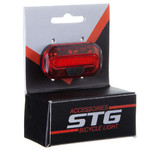 Фонарь велосипедный STG,JY6068T, задний,  резин. Хомут. Бат: (2 *CR2032) черный