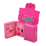 Набор детской декор. косметики Bondibon Eva Moda, BOX 41*7,2*28,8 см; косметичка-сумочка, тени для век 8 оттенков (6г), блеск для губ 9 оттенков (6,3г), помада 2 оттенка (1,2г), лак для ногтей 3 оттенка (12г), аппликатор 1шт., кисточки 3шт.,арт.77030.