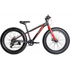 Велосипед NOVATRACK FATBIKE 24" SUV алюм.рама 13, графит., 7-скор, TY200/TS38, диск.торм.STG