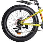 Велосипед NOVATRACK FATBIKE 24" SUV алюм.рама 13, зеленый, 7-скор, TY200/TS38, диск.торм.STG