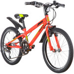 Велосипед NOVATRACK 20" RACER, красный, сталь, 12 скор., Power, V-Brake