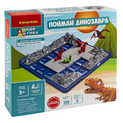Игра настольная логическая БондиЛогика Bondibon "ПОЙМАЙ ДИНОЗАВРА"
