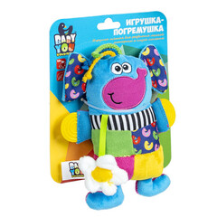 Игр. разв. мяг., погремушка 16 см., СЛОН, Bondibon, CRD 19х15 см., арт. TE8156-16