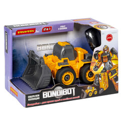 Трансформер-конструктор с отверткой, 2в1 BONDIBOT Bondibon, колёсный бульдозер-робот, ВОХ 21х10х13,5 см, арт.M1239-4A.