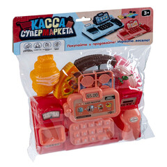 Набор игровой пласт., касса супермаркета, PVC 29x26,5х6 см, 4 вида, арт.9902.
