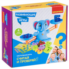 Обучающие игры Bondibon Настольная игра «СЧИТАЙ И ПРОВЕРЯЙ 4», BOX