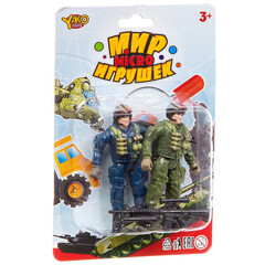 Набор игр.военный с 2солдатиком ,серия  Мир micro Игрушек, CRD 13,5x20x3,5 см, арт.M7606.