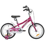 Велосипед NOVATRACK 16" NOVARA алюм., фуксия, пер.руч., зад.нож. тормоз, короткие крылья, полная защ