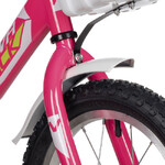 Велосипед NOVATRACK 14" TWIST розовый, тормоз нож, крылья корот, полная защ.цепи, корзина