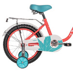 Велосипед NOVATRACK 16" MAPLE, неон розовый, полная защита цепи, тормоз нож.,крыл, багажн, пер.кор