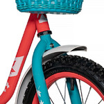 Велосипед NOVATRACK 16" MAPLE, неон розовый, полная защита цепи, тормоз нож.,крыл, багажн, пер.кор
