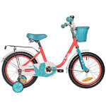 Велосипед NOVATRACK 16" MAPLE, неон розовый, полная защита цепи, тормоз нож.,крыл, багажн, пер.кор