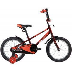 Велосипед NOVATRACK 16", EXTREME, коричневый, полная защита цепи,  тормоз нож, короткие крылья, нет