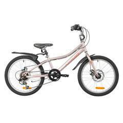 Велосипед NOVATRACK 20" ALICE пыльная роза,  стальная рама, 6 скор., Shimano TY21/Microshift TS38, д