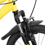 Велосипед NOVATRACK 20" POINTER жёлтый,  стальная рама, 6 скор., Shimano TY21/Microshift TS38, V- br