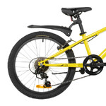 Велосипед NOVATRACK 20" POINTER жёлтый,  стальная рама, 6 скор., Shimano TY21/Microshift TS38, V- br