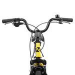 Велосипед NOVATRACK 20" POINTER жёлтый,  стальная рама, 6 скор., Shimano TY21/Microshift TS38, V- br