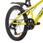 Велосипед NOVATRACK 20" POINTER жёлтый,  стальная рама, 6 скор., Shimano TY21/Microshift TS38, V- br