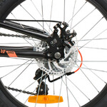 Велосипед NOVATRACK 20" SHARK зелёный, сталь, 6-скор, Microshift/Microshift MS25, диск.тормоз STG