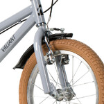 Велосипед NOVATRACK 16" VALIANT, сталь, серый, полная защита цепи, ручной передний и задний тормоз,