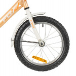 Велосипед FOXX 14" SIMPLE персиковый, сталь, тормоз нож, крылья, багажник, полная защ.цепи, передняя