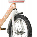 Велосипед FOXX 18" SIMPLE персиковый, сталь, тормоз нож, крылья, багажник,  защ.цепи, передняя корзи