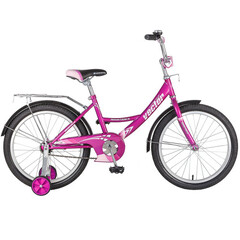 Велосипед NOVATRACK 20" VECTOR, фиолетовый, тормоз нож., крылья, багажник, защита цепи