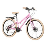 Велосипед NOVATRACK 24" JENNY сталь 12'', розовый, 6 скор. TY21/TS-38/TZ500/SG-6S, диск.торм STG
