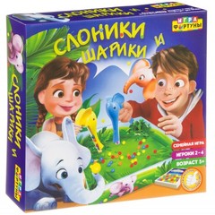 Настольная семейная игра  "СЛОНИКИ И ШАРИКИ"