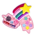 Набор детской декор. косметики Bondibon Eva Moda, BOX 20,6*5,4*25,4 см; косметичка-звёздочка, тени для век 6 оттенков (3г), помада 2 оттенка (1,6г), блеск для губ (1,2г), лак для ногтей (5г), аппликатор 1шт., заколки 2шт., арт.10387D.