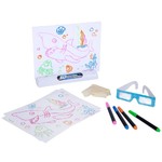 Обучающие игры Bondibon Доска для рисования с 3D эффектом «ПОДВОДНЫЙ МИР», BOX 34x3.5x30 см
