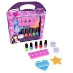 Набор детской декорат. косметики Bondibon Eva Moda, BOX 20,6х19 см, лаки для ногтей (5 цветов; 4,5г), украшения для ногтей, разделитель для пальцев, арт.20501.