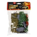 Набор "Армия" Bondibon, 10 шт. солдатиков с оружием, 1шт. танк и аксессуары,военная карта местности, РАС